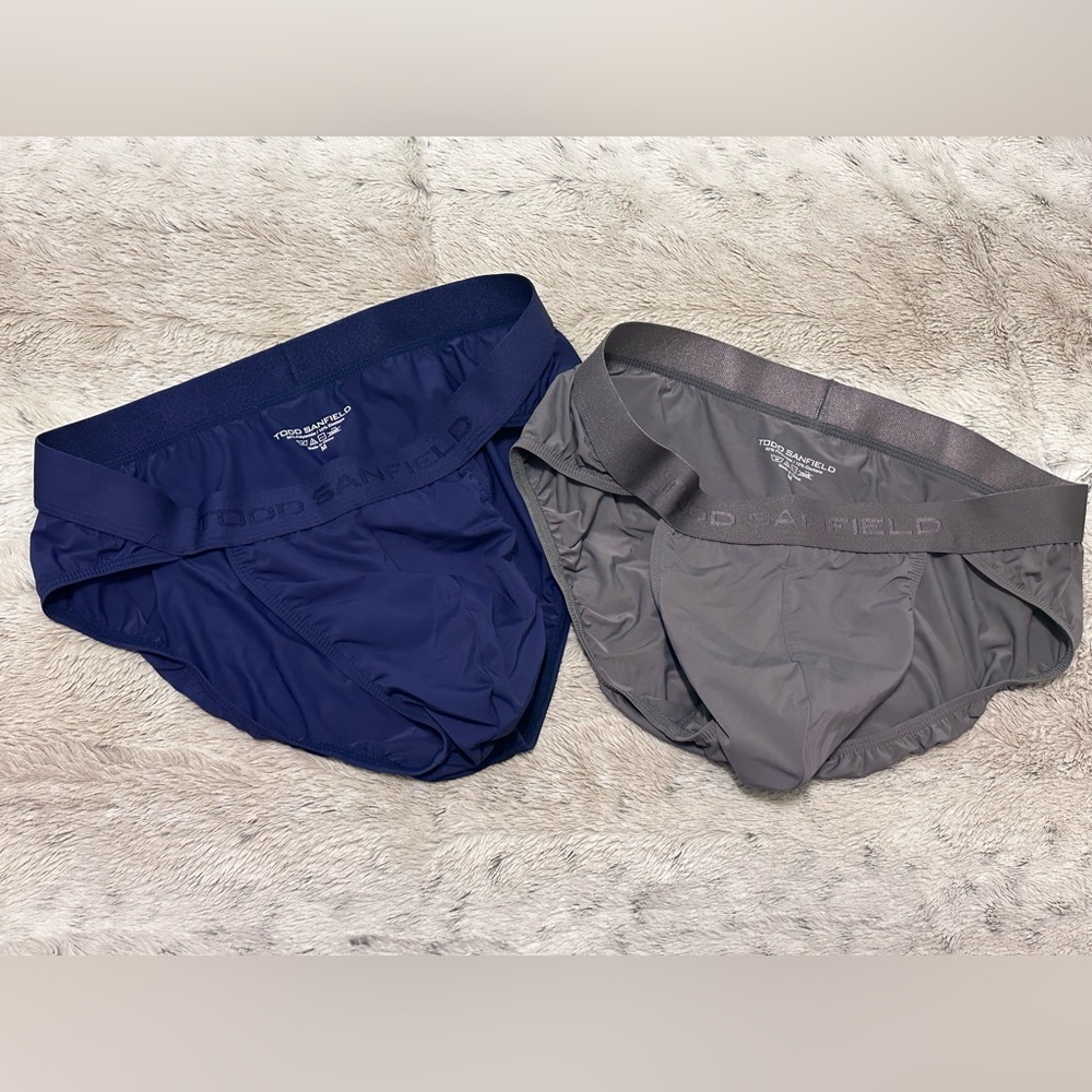 TODD SANFIELD Platinum Sports Briefs set MEDIUM NWOT x 2